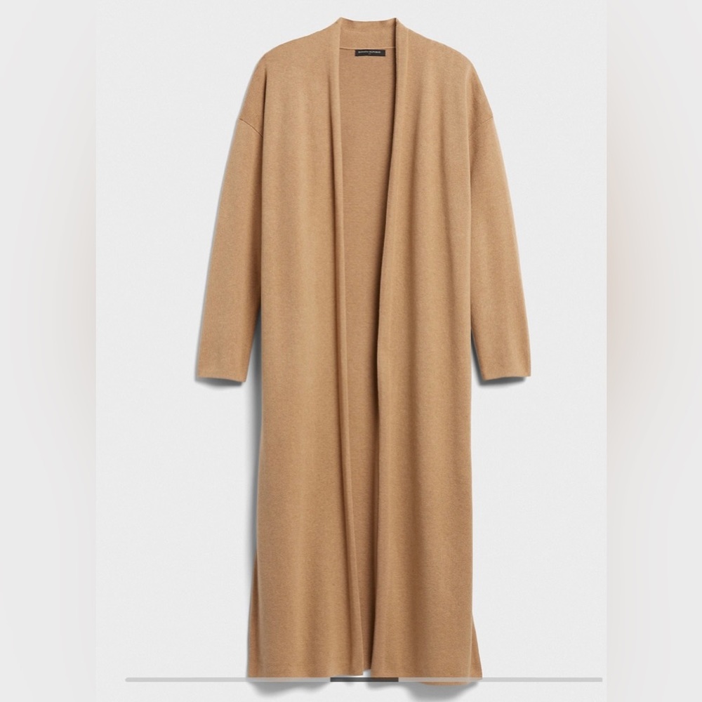 Banana Republic Camel Open Front Duster Cardigan X-Small